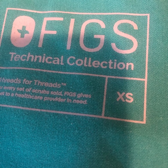 Figs scrub top, XS, green - Picture 2 of 2